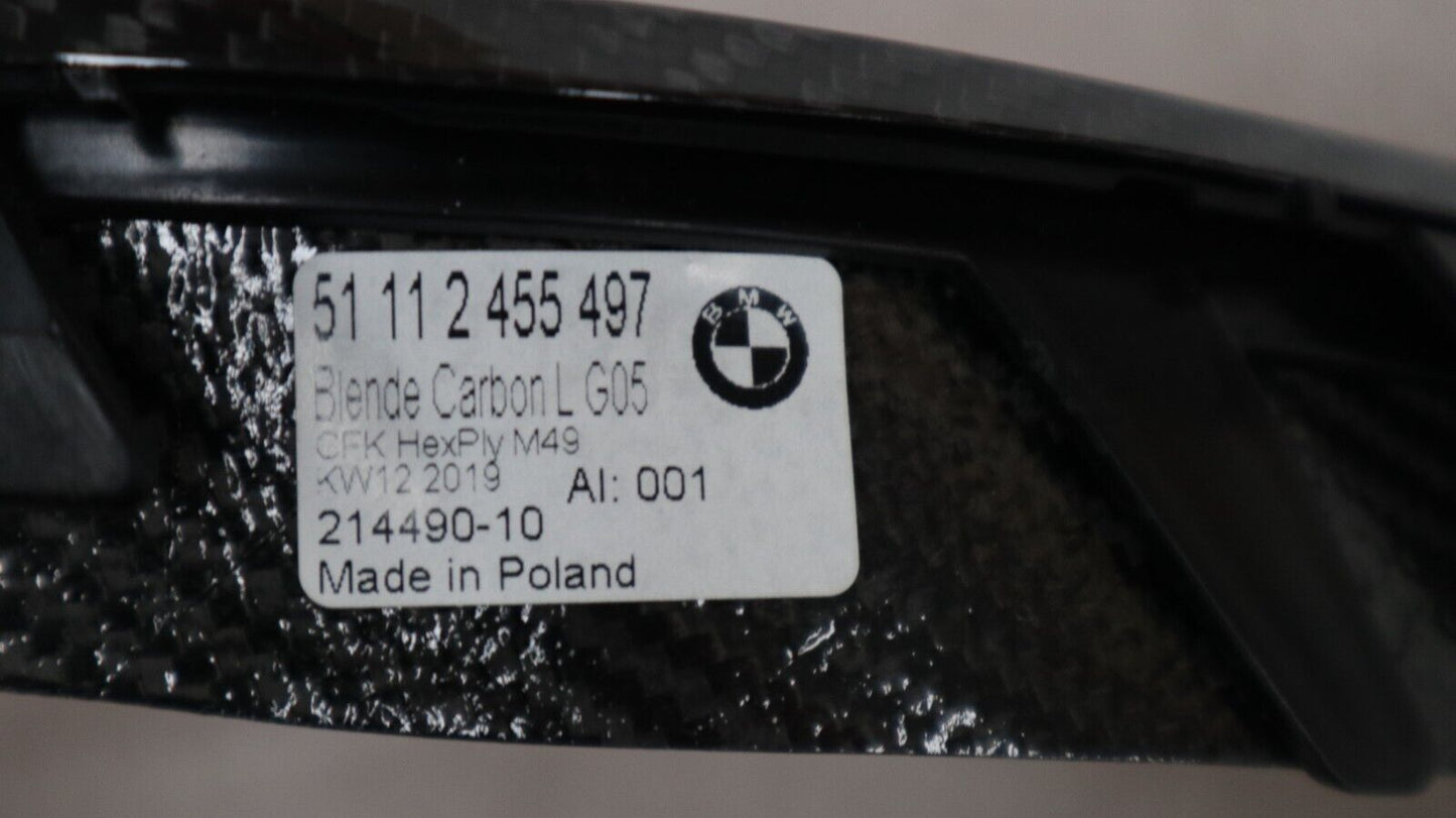 Оригинално BMW X5 G05 M Performance Vorne Luft Einlass Carbon 51112455497 Връзки.