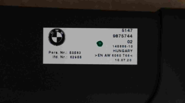 Original BMW G21 G21LCI G81 G81LCI Load Area Net 9875744 