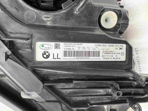 Original BMW 6er G32 GT Headlight Adaptive LED Left 7496443 