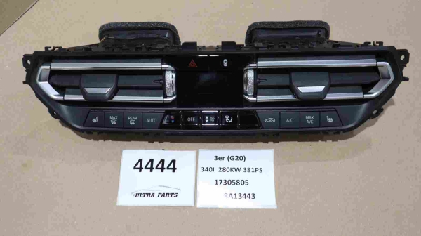 Original BMW 2 F44 G42 3 G20 4 G22 Air Conditioning Control 9459478 9855405 