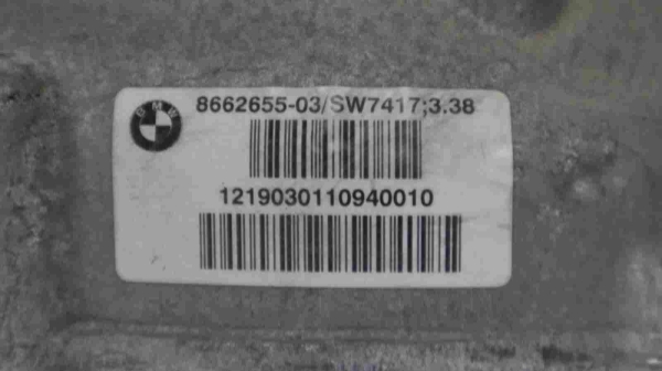 Original BMW G05 G06 G06LCI Rear Axle Drive I=338 8662655 9846337 