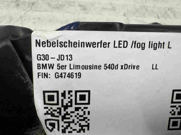 Original BMW 5er G30 G31 6er G32 Fog Light LED Right 8925024 7349132 