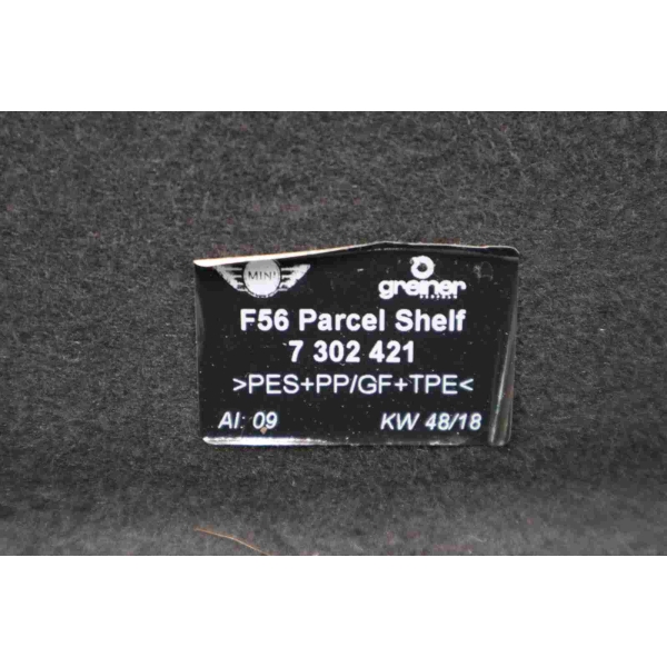 Ds Rear Window Shelf Original MINI F56 F56 LCI Rear Window Shelf 7302421