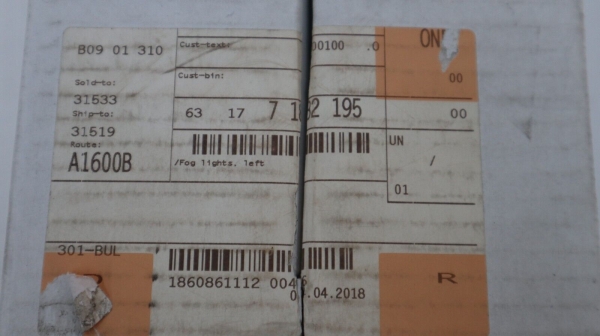 Original BMW 7er F01 F02 F04 Nebelscheinwerfer links Nebelleuchte 7182195 