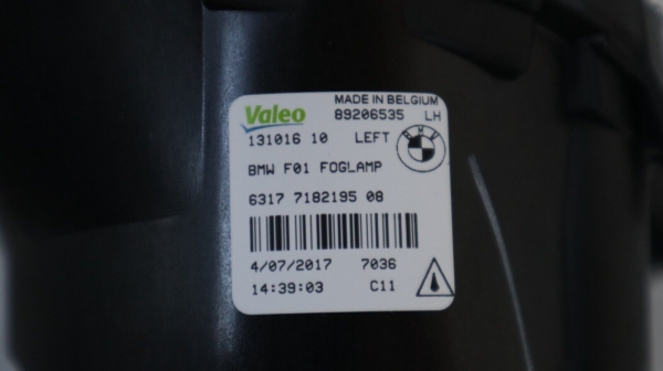 Original BMW 7er F01 F02 F04 Nebelscheinwerfer links Nebelleuchte 7182195 