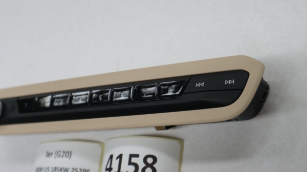 Original BMW G20 G22 G23 G26 Audio Operating Unit Canberra Beige 7949460 