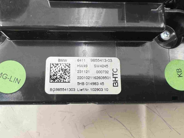 Original BMW G42 G20 G22 G02 Automatic air conditioning control 9855413 