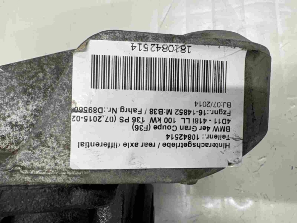 Original BMW F30 F31 F34 F35 F32 Rear Axle Differential I=315 7603746 