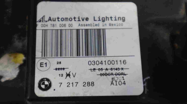 Original BMW F25 Headlight Right H7 7217288 