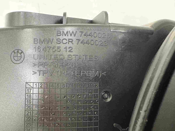 Original BMW X7 G07 G07 LCI Cover Pot With Fill in Flap 7440020 7441611 