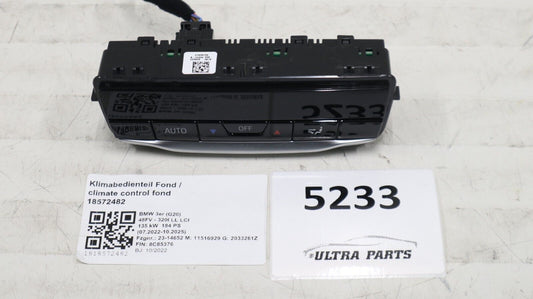 BMW G20 i4 G26 Klimabedienteil Fond Air Conditioning Panel Rear 5A3BBF4