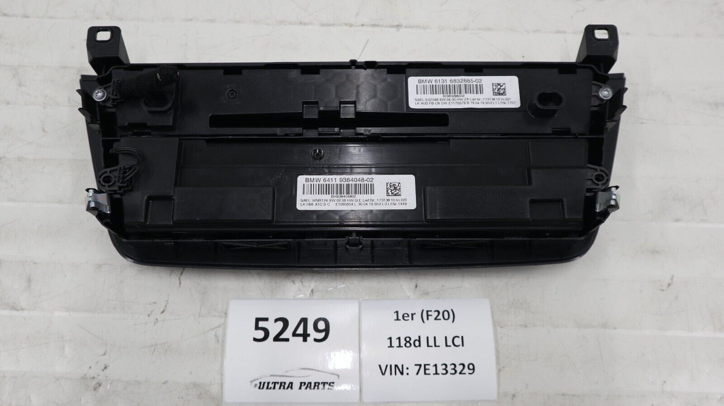 OEM BMW F20 F30 F87 F32 Klimabedienteil AC Air Conditioning Radio Panel 9384048