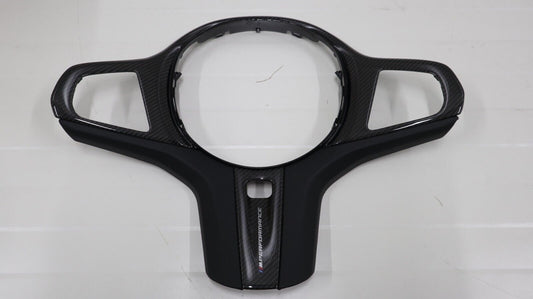 BMW G30 F90 F91 G01 G05 G06 G07 Real Carbon Trim Steering Wheel Cover 2459671