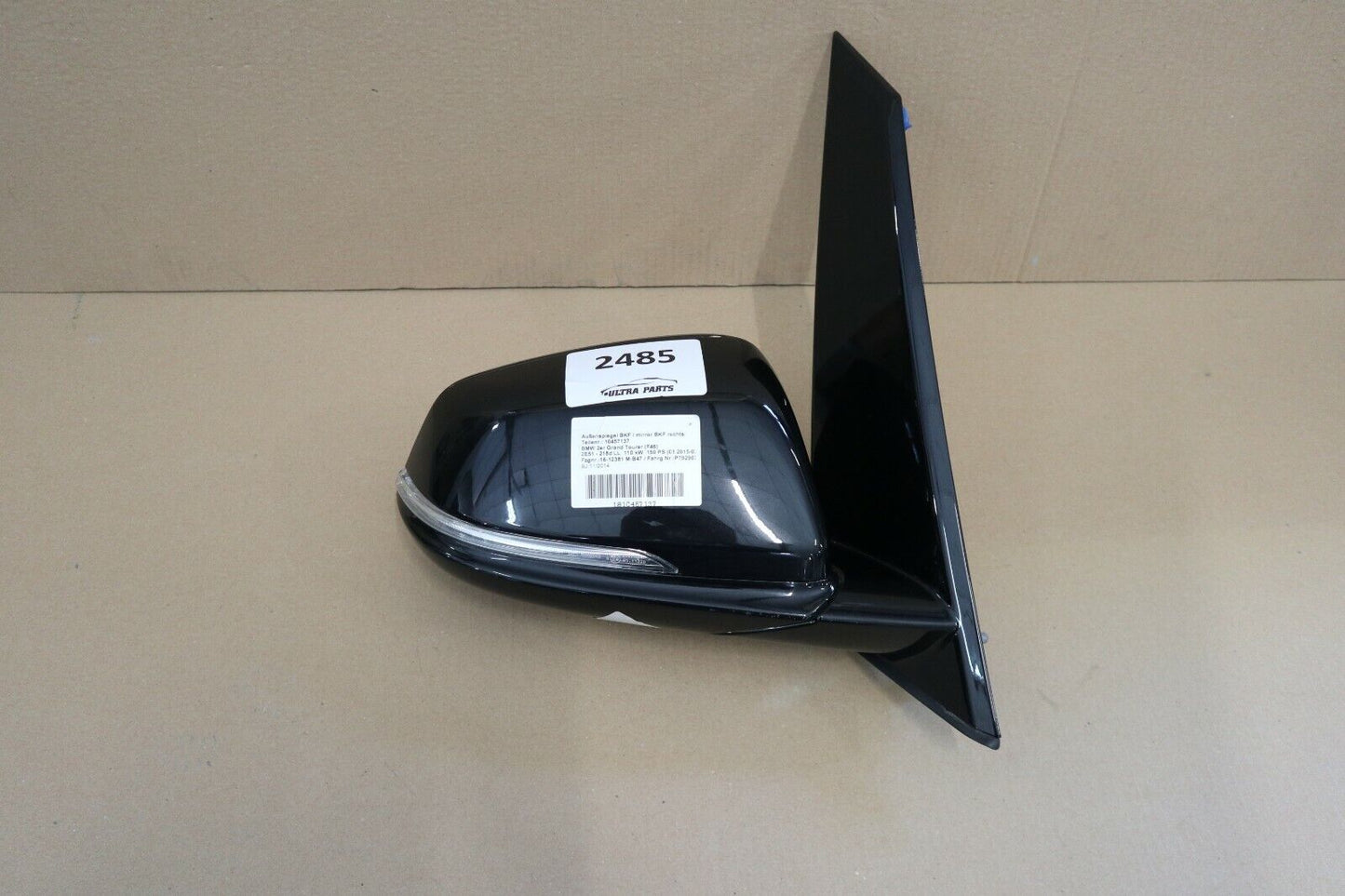 BMW 2 F46 Aussenspiegel Rechts Mirror Right 5 PIN BLACK SAPPHIRE METALLIC (475)