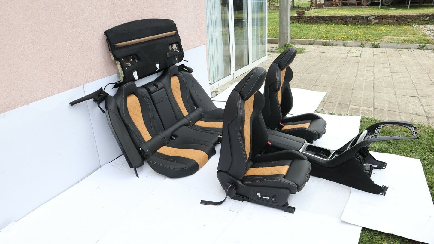 BMW 8' F93 M8 M sport seats HEJA Leather Alcantara black Midrand beige