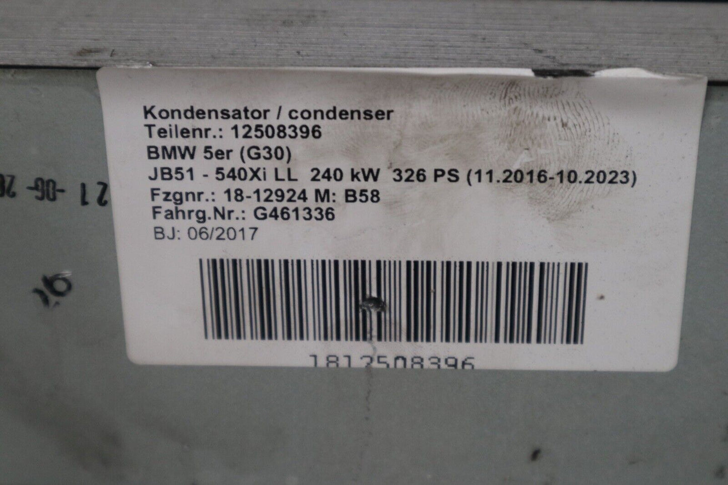 BMW oem Condenser air conditioning with drier 64506842989 G30 G31 G38 G11 G12