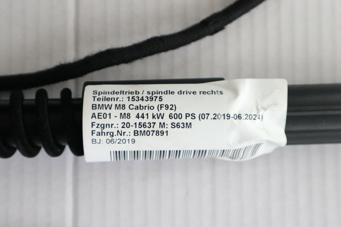 BMW G15 M8 F92 SPINDELANTRIEBSDÄMPFER 7417248