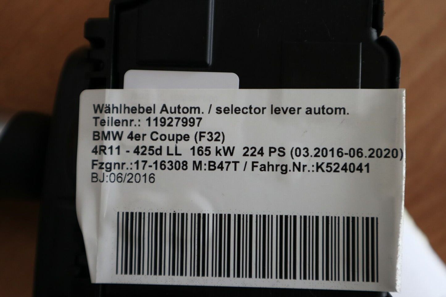 BMW F20 F21 F30 F31 F32 Gangwahlschalter Wahlhebel M/S Sport Selector de viteze