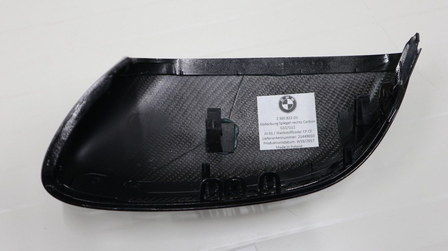 BMW G11 G12 G14 G15 G16 G30 rechts Spiegelabdeckung M Performance Carbon Cap NEU