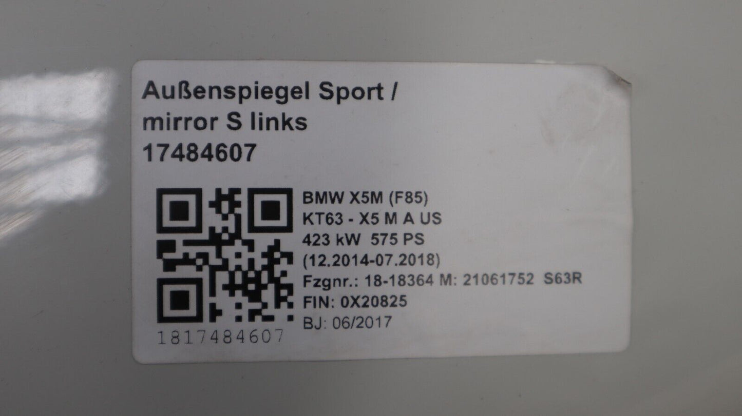 Original BMW X5 M F85 Aussenspiegel rechts Oglinda dreapta 51 16 8061691 