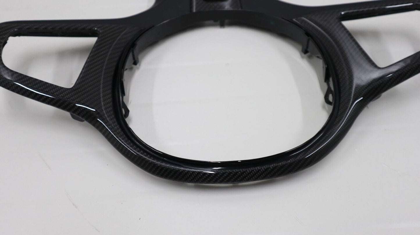 BMW G30 F90 F91 G01 G05 G06 G07 Real Carbon Trim Steering Wheel Cover 2459671