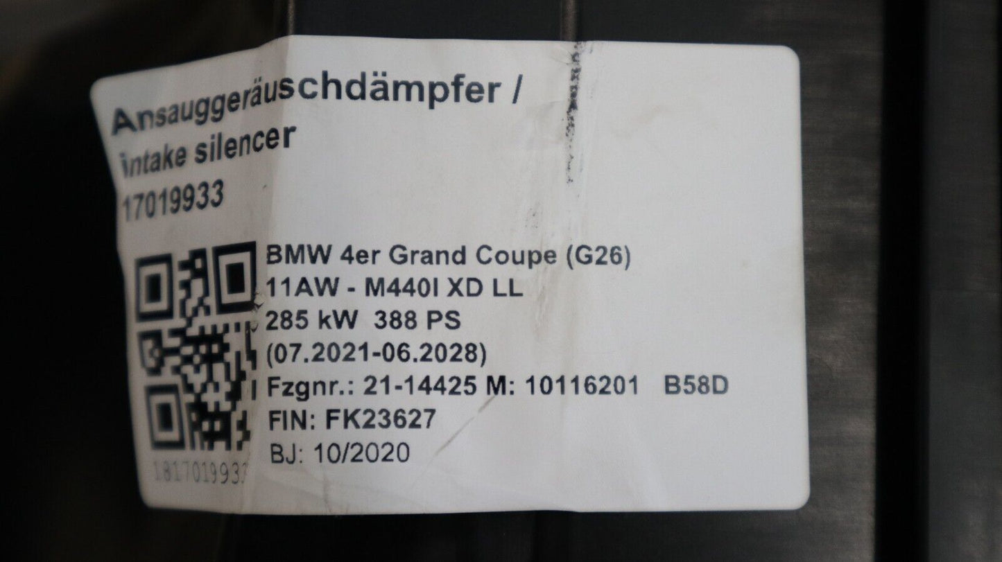 Original BMW G26 G42 M240iX M440iX Coupe ANSAUGSCHALLDAMPFER 13719469487