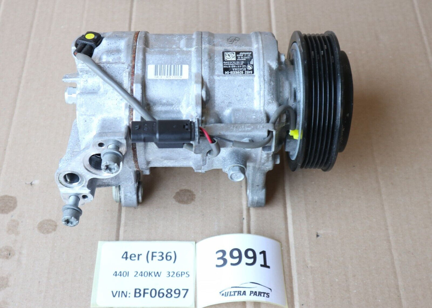 Original BMW F20 F21 F22 F30 F31 F32 F33 Klimakompressor Klimaanlage 9299328