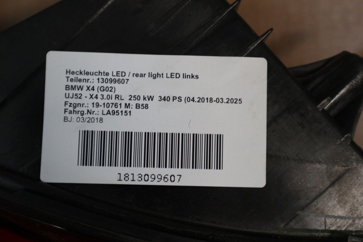 BMW X4 G02 Hinten Links Led-Licht Lumină Spate Stânga 63217409395 7409395 Original