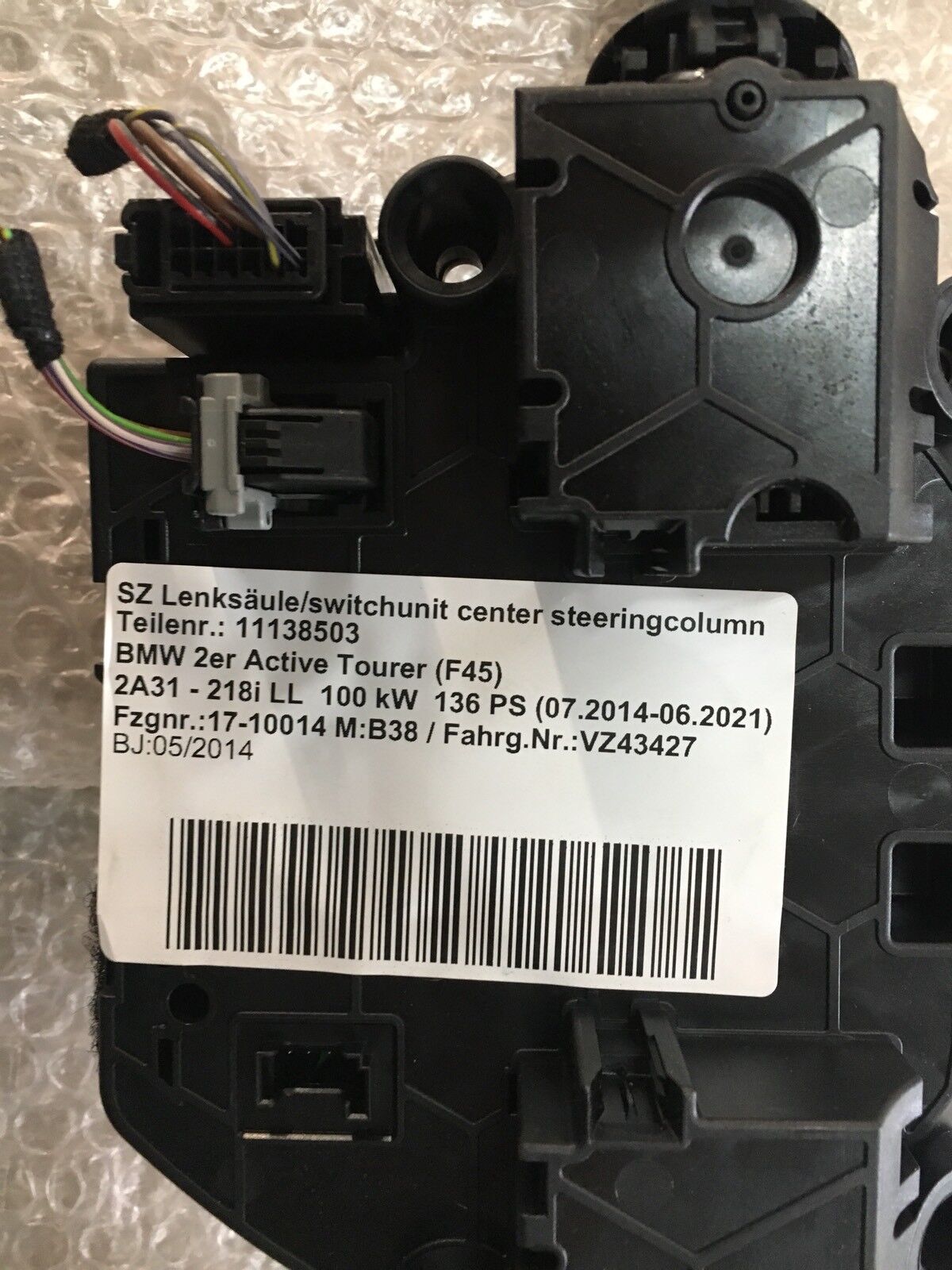 BMW F45 F46 F25 F15 F85 Schaltzentrum Lenkstock Schleifring unitate de direcție