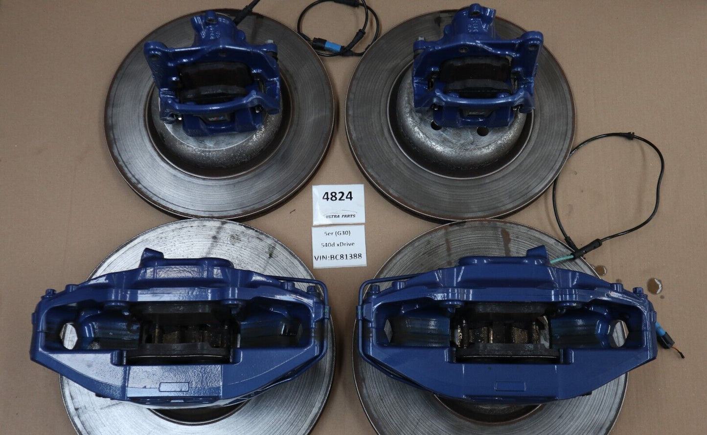 BMW G11 G12 G30 G31 G32 G01 G02 G05 G06 M Sport Blue Set frane disc ventilat