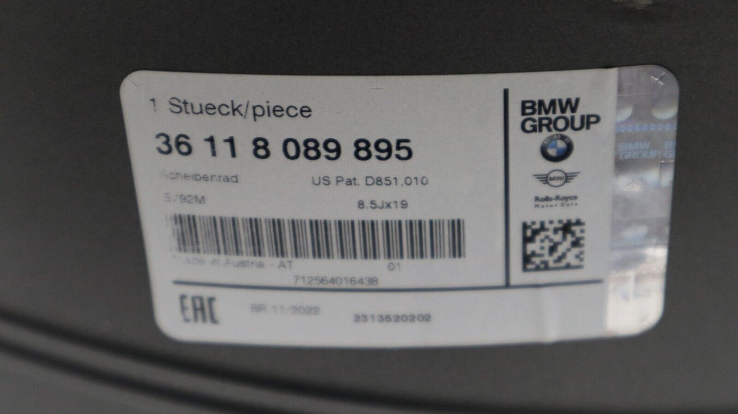 Original BMW G20 Alu Felge 19 Zoll 8.0J 5x112 27ET 8089894 Neu