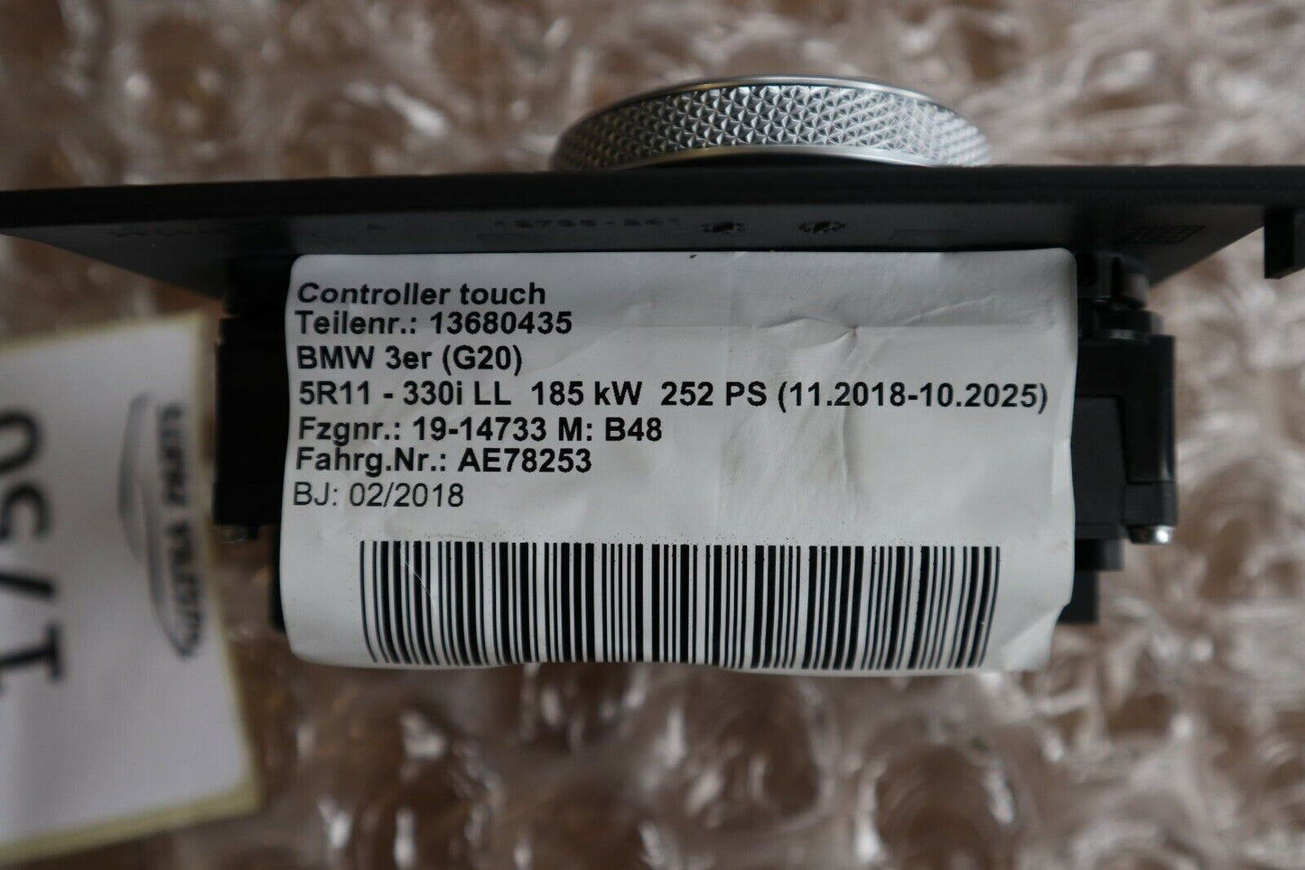 BMW 1' F40 2' F44 3' G20 G21 Idrive controller touch negru mat LHD MGU 9423191 