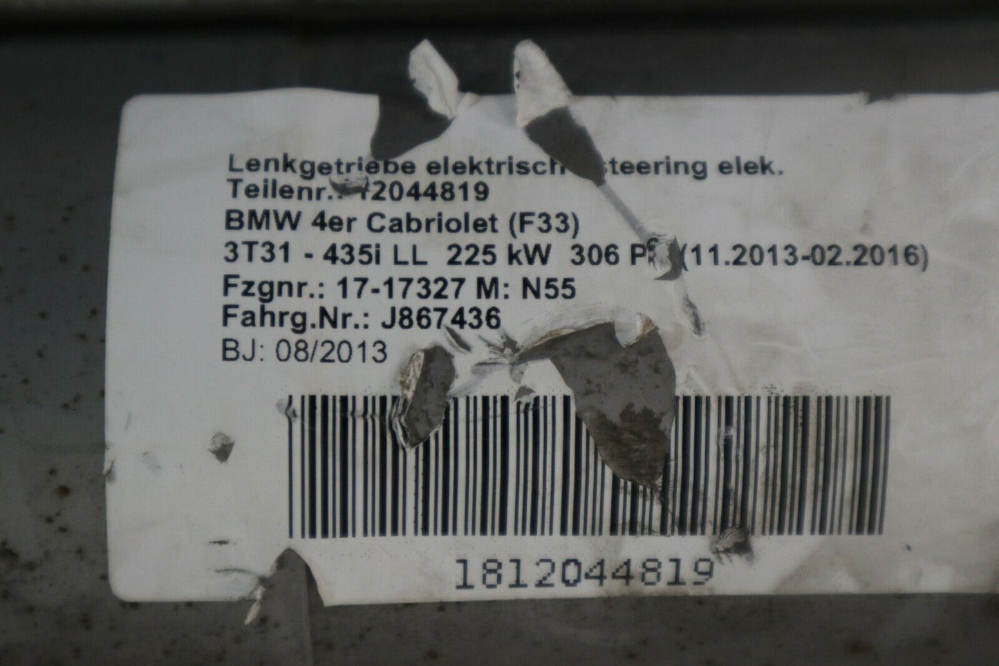 Original BMW F30 F31 F32 F33 Lenkung Lenkgetriebe Elektrisch 6889103 6889101