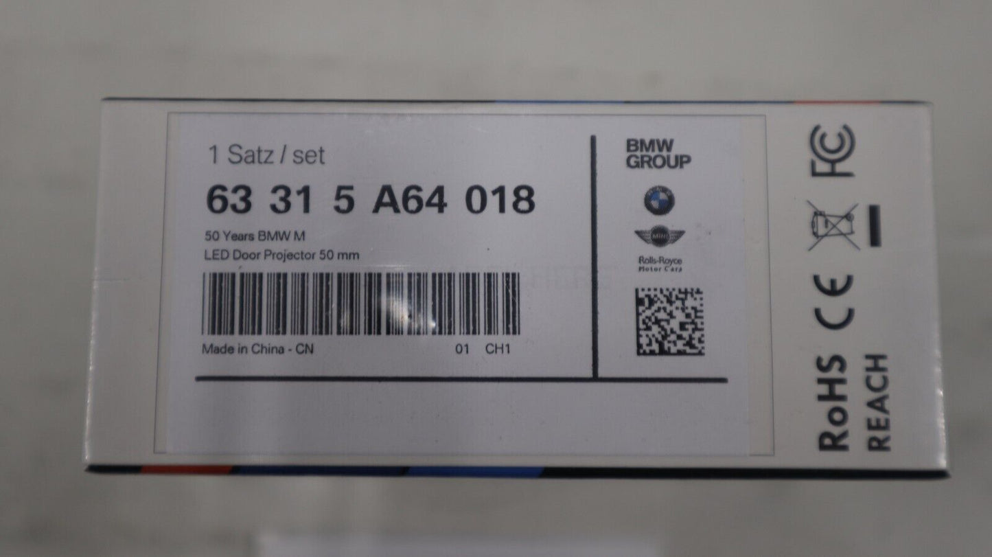 Original BMW M 50 Jahre LED-Türprojektoren (50mm) 2 Projektoren li./re.