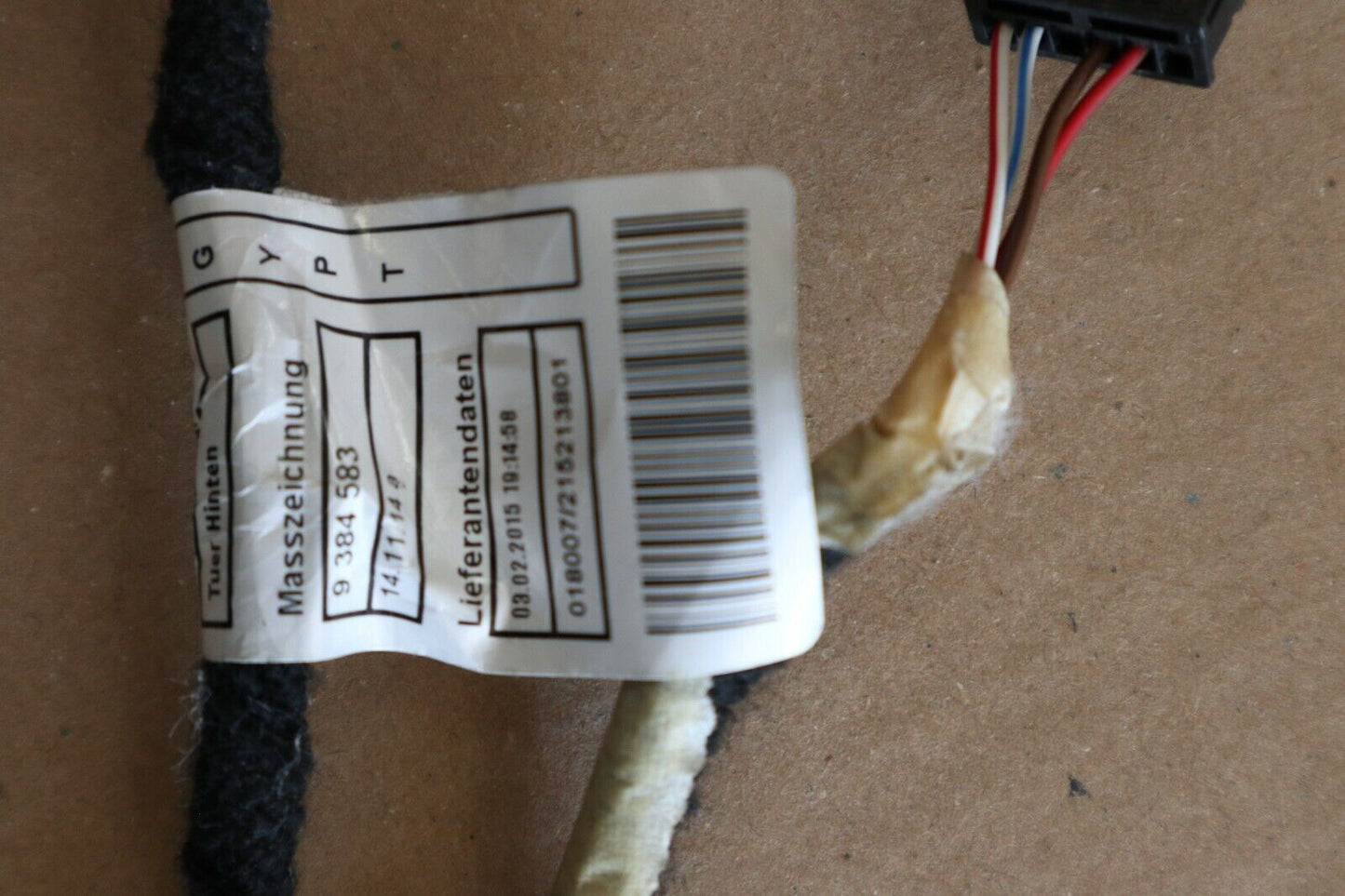 BMW X1 Rear Left Door Wiring Loom 9384583 F48 2015