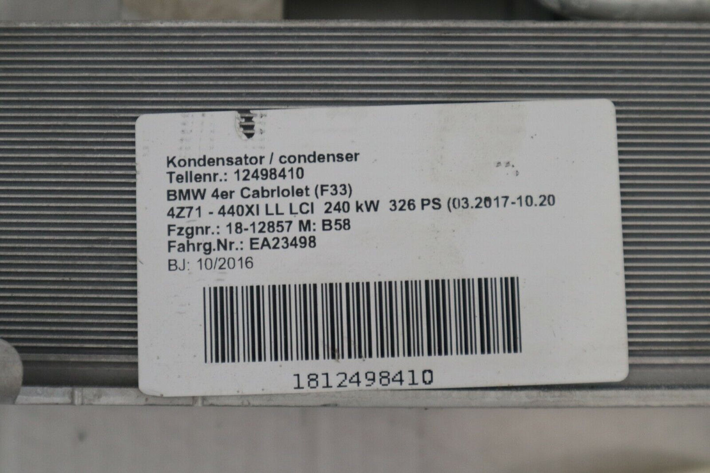 BMW Condensator aer conditionat cu uscator Kondensator Trockner F20 F30 F32 F36 