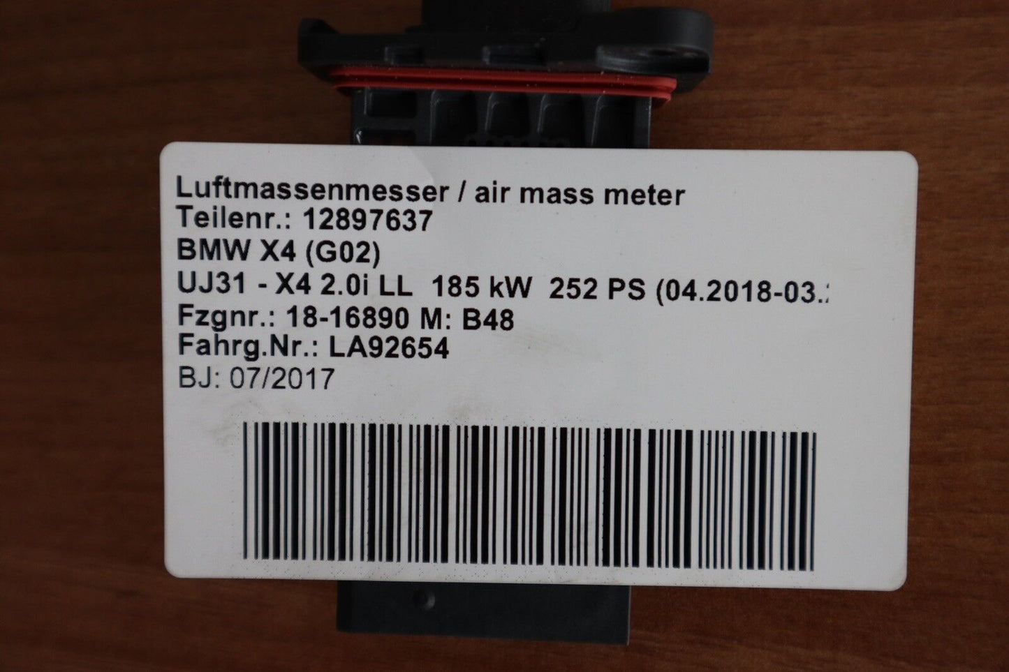 BMW F20 F22 F30 F32 F34 F36 G01 G11 G30 Heissfilmluftmassenmesser LMM 8605565