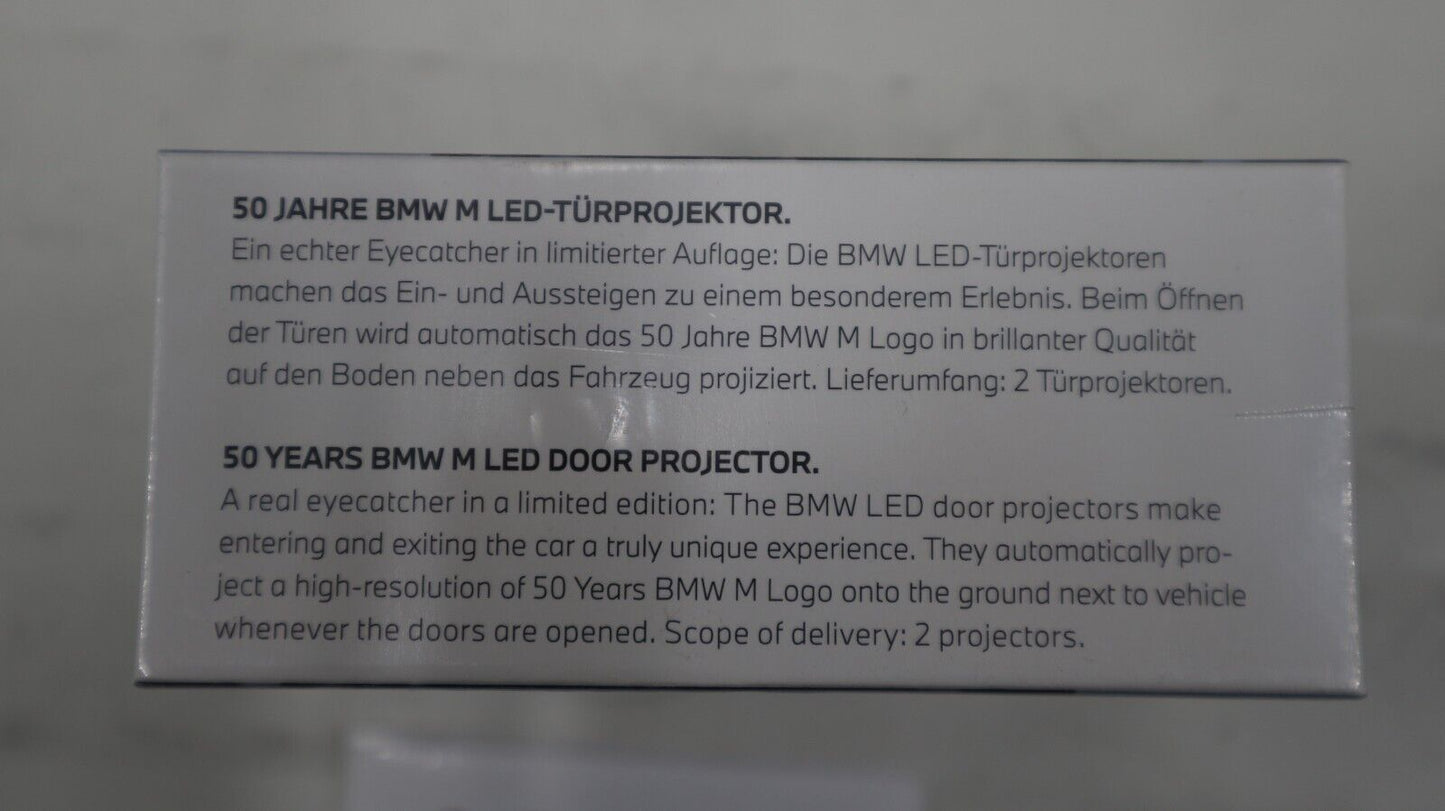 Original BMW M 50 Jahre LED-Türprojektoren (50mm) 2 Projektoren li./re.