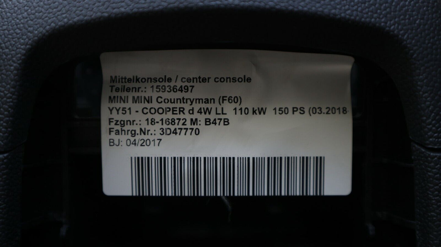 MINI Consola centrala Negru Mittelkonsole Schwarz 9370984 Countryman F60 