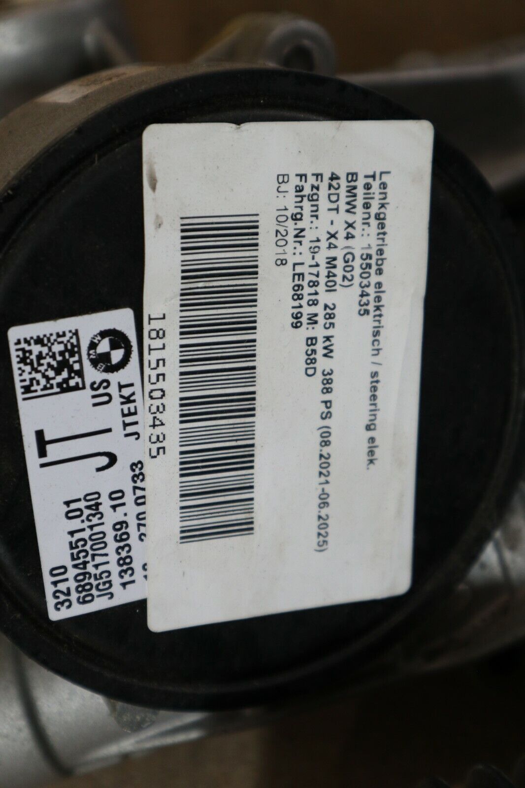 Original BMW X3 G01 X4 G02 Lenkung Lenkgetriebe Elektrisch 6753936 6895745