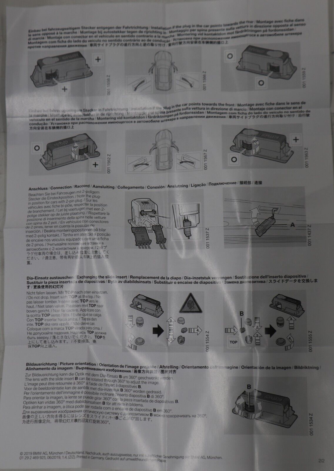 Original BMW M 50 Jahre LED-Türprojektoren (50mm) 2 Projektoren li./re.