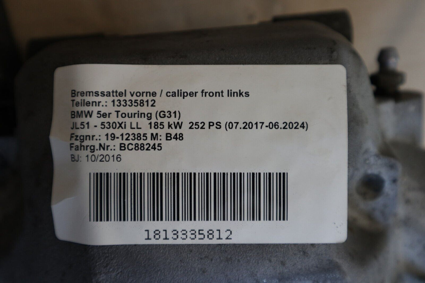 Original BMW G30 G31 G11 G12 G01 Bremssattelgehäuse Bremse vorne links 6883483