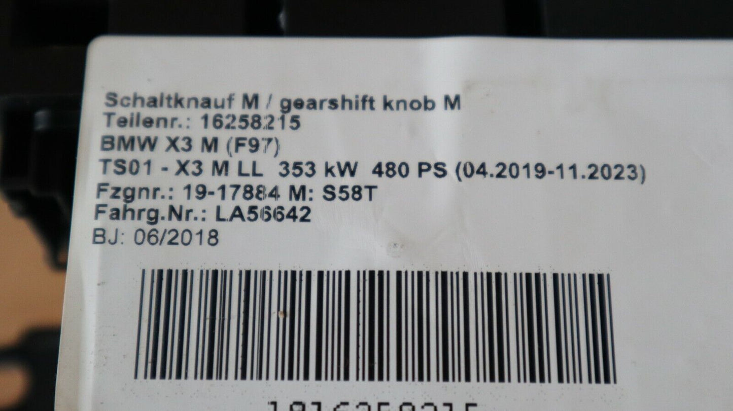 BMW X3 M F97 X4 M F98 Original Gangwahlschalter Selector de viteze LHD 9882345 