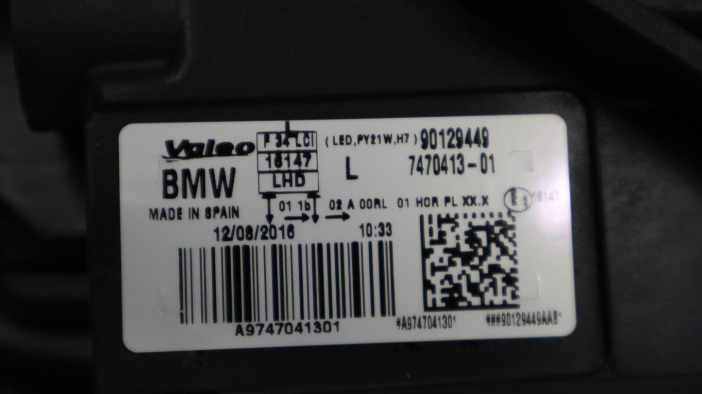 Original BMW 3er GT LCI F34 Scheinwerfer LED Links 7470413  63117470413