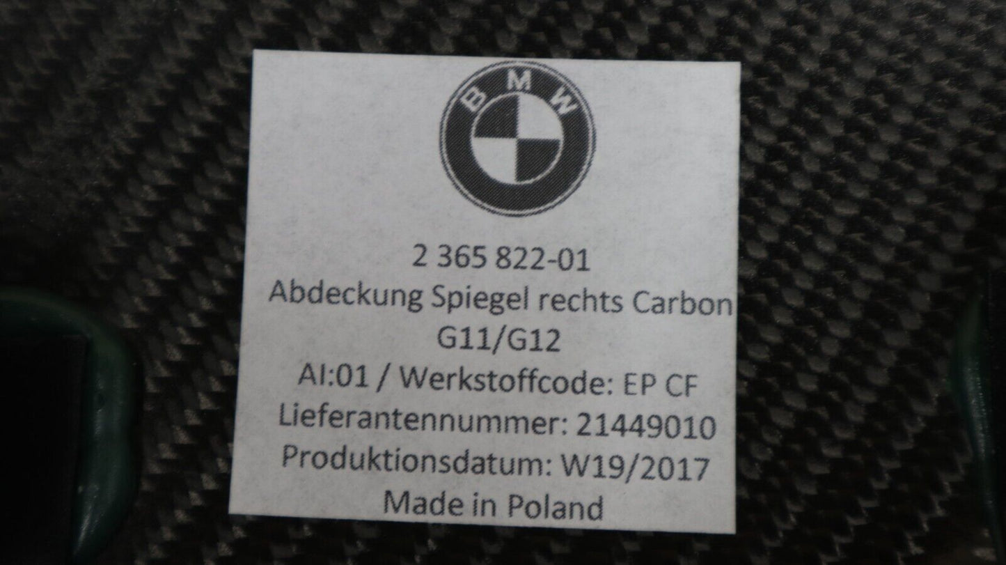 BMW G11 G12 G14 G15 G16 G30  Spiegelabdeckung M Performance Set Carbon Caps NEU