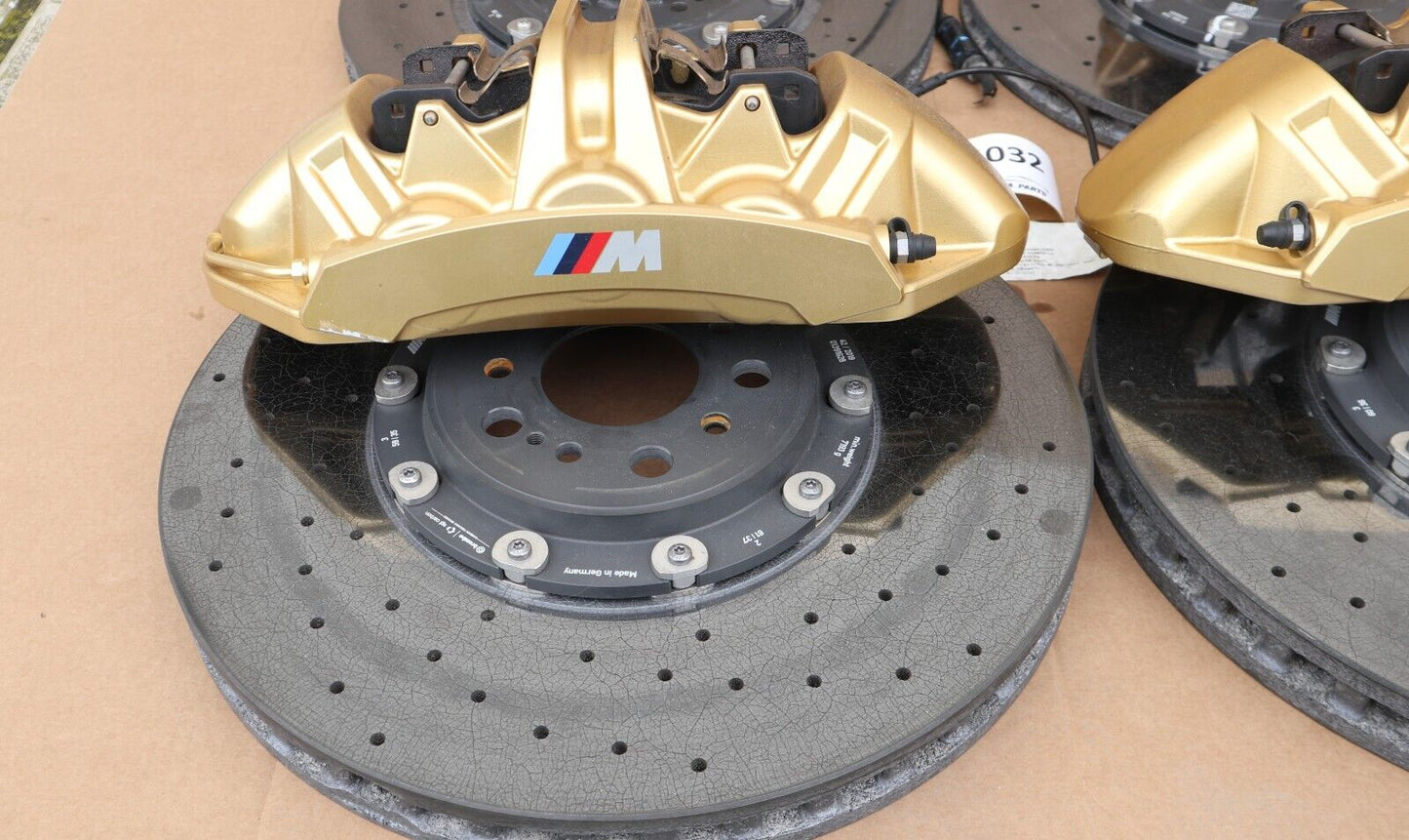 BMW M3 G80 M4 G82 СУБЛЕТИ СПИРАЧНИ ДИСКОВЕ KERAMIK BREMSSATTEL BREMSSCHEIBE M GOLD 